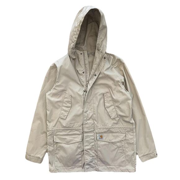Carhartt Other - Carhartt WIP Battle Parka Jacket Mens M Hooded Windbreaker Workwear Field Beige